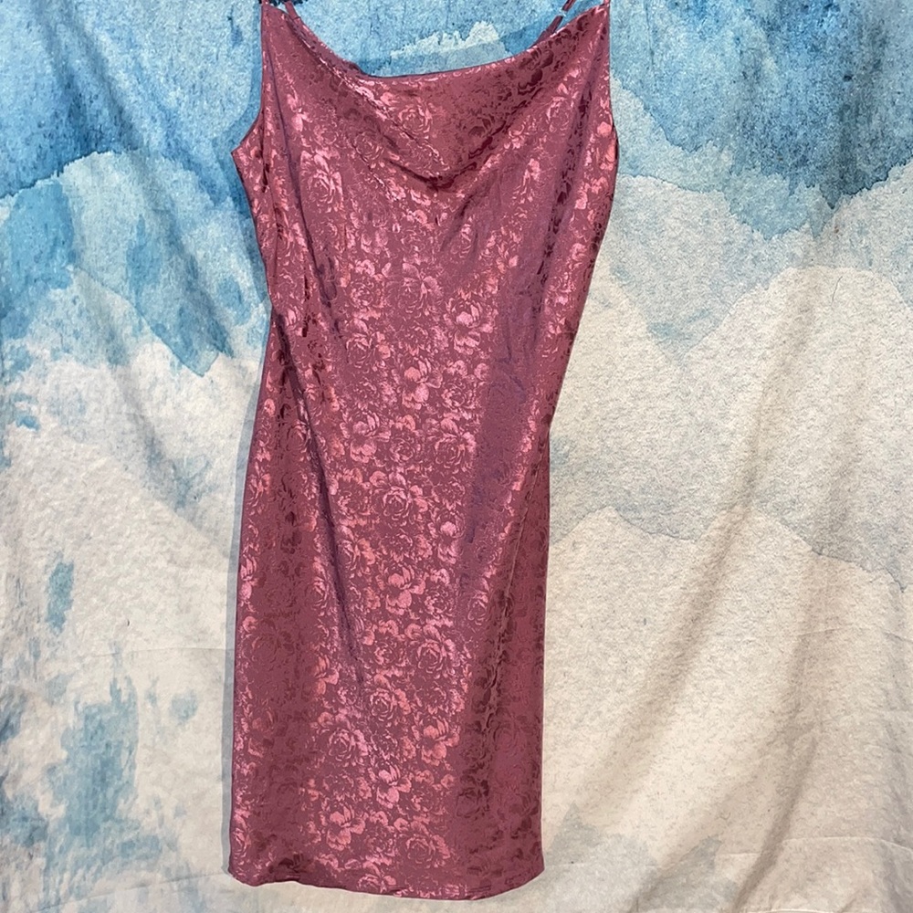 Purple Satin Dress